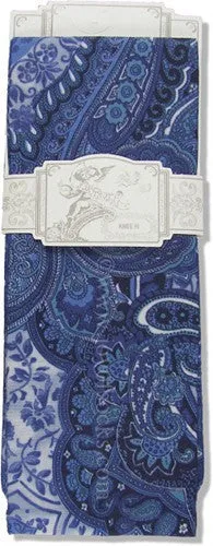 Bokhara Blue Paisley Opaque Knee Highs (Women's)