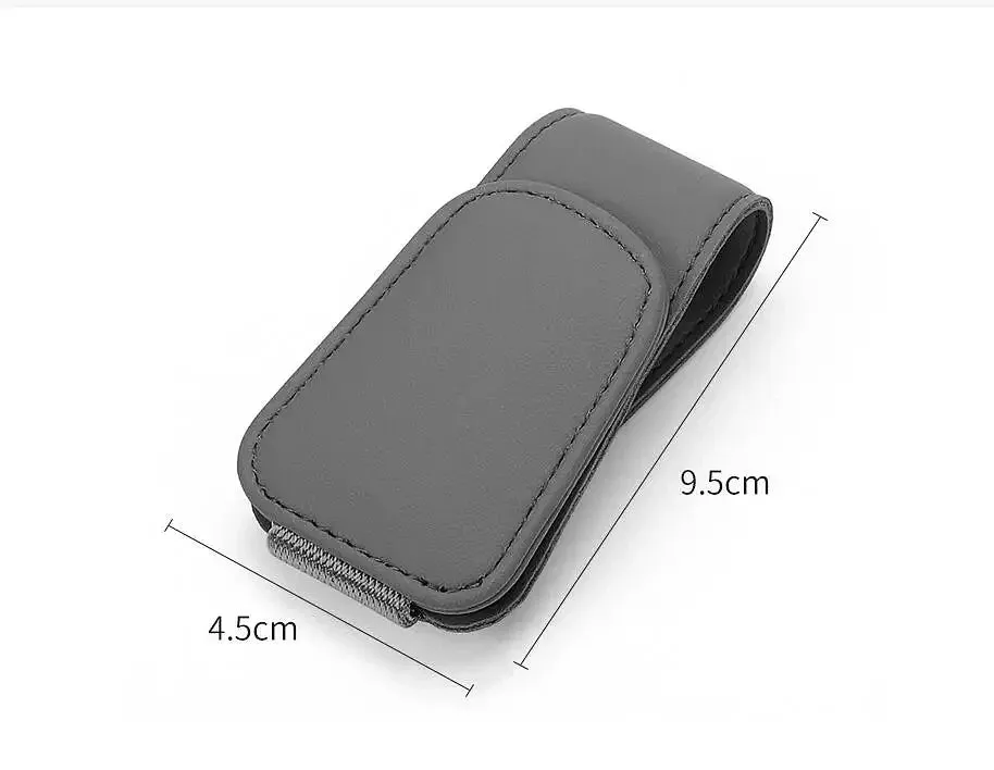 Color Name: Black - Sunglasses Holders for Car Sun Visor, Leather