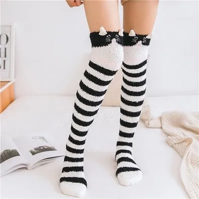 Cute Japanese Mori Girl Thigh High Socks