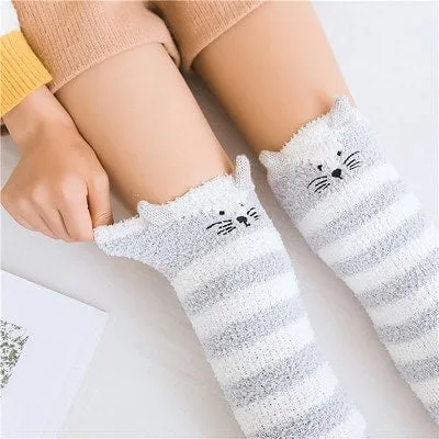 Cute Japanese Mori Girl Thigh High Socks