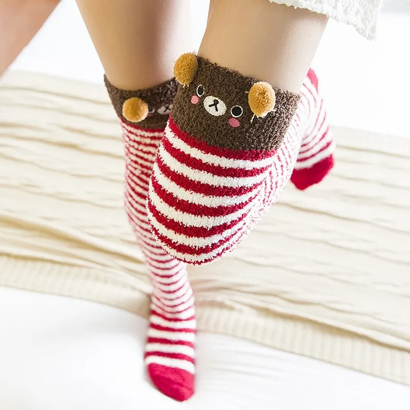 Cute Japanese Mori Girl Thigh High Socks