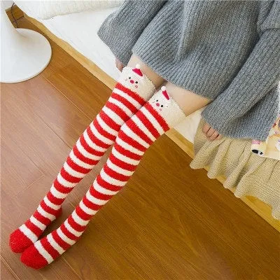 Cute Japanese Mori Girl Thigh High Socks