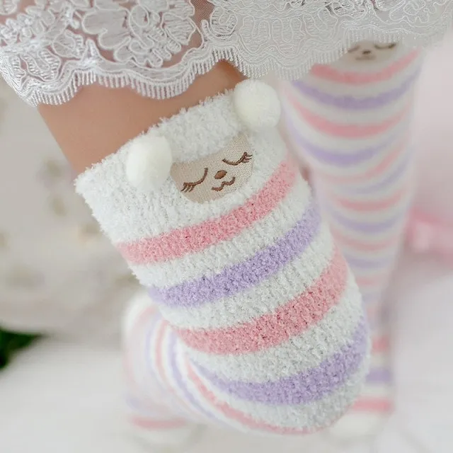 Cute Japanese Mori Girl Thigh High Socks