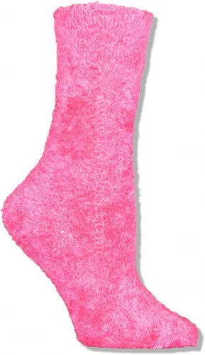 Fuchsia Soft And Fuzzy Socks (Women's)