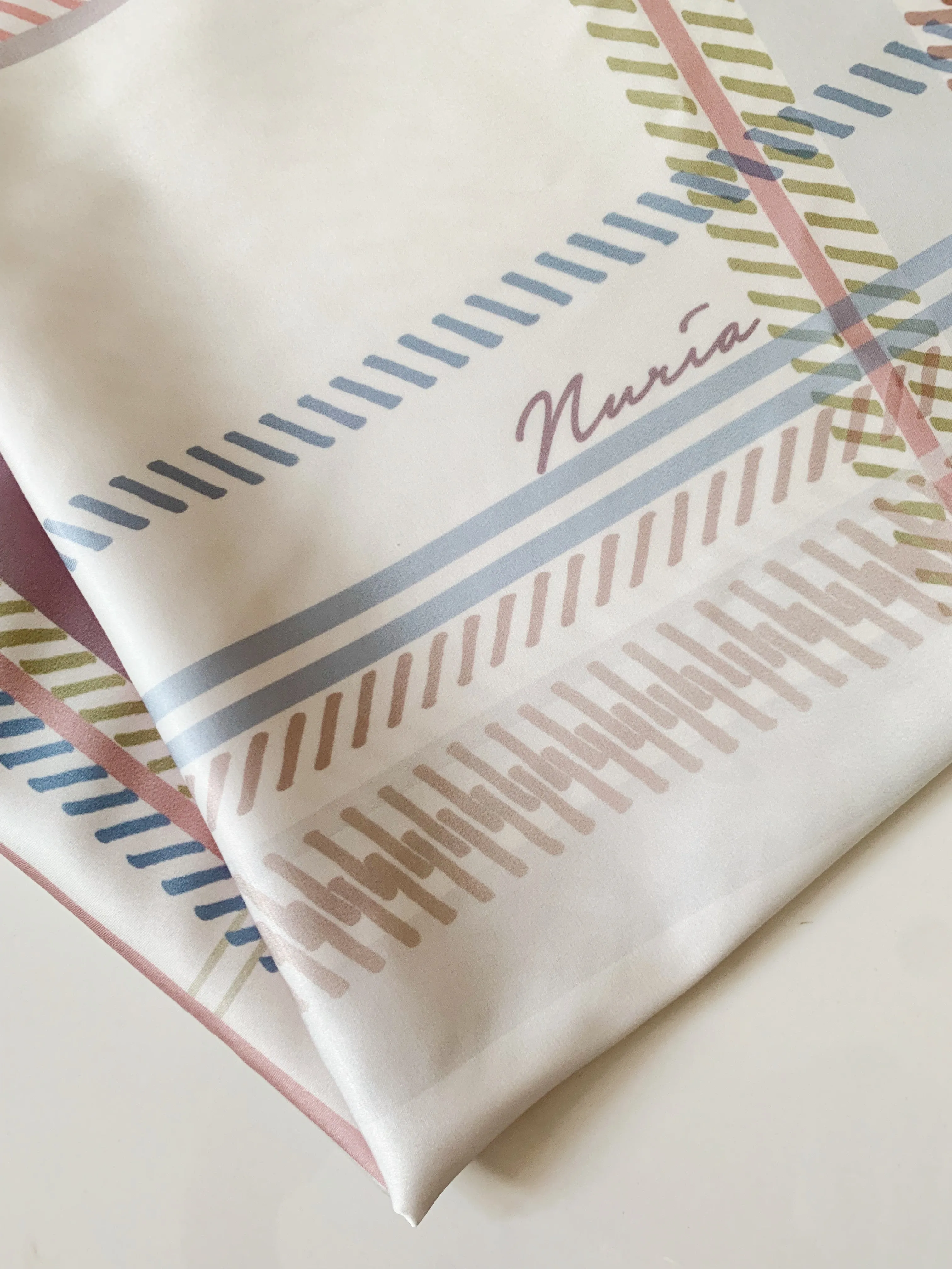 Mahsuri Square Scarf in Beige