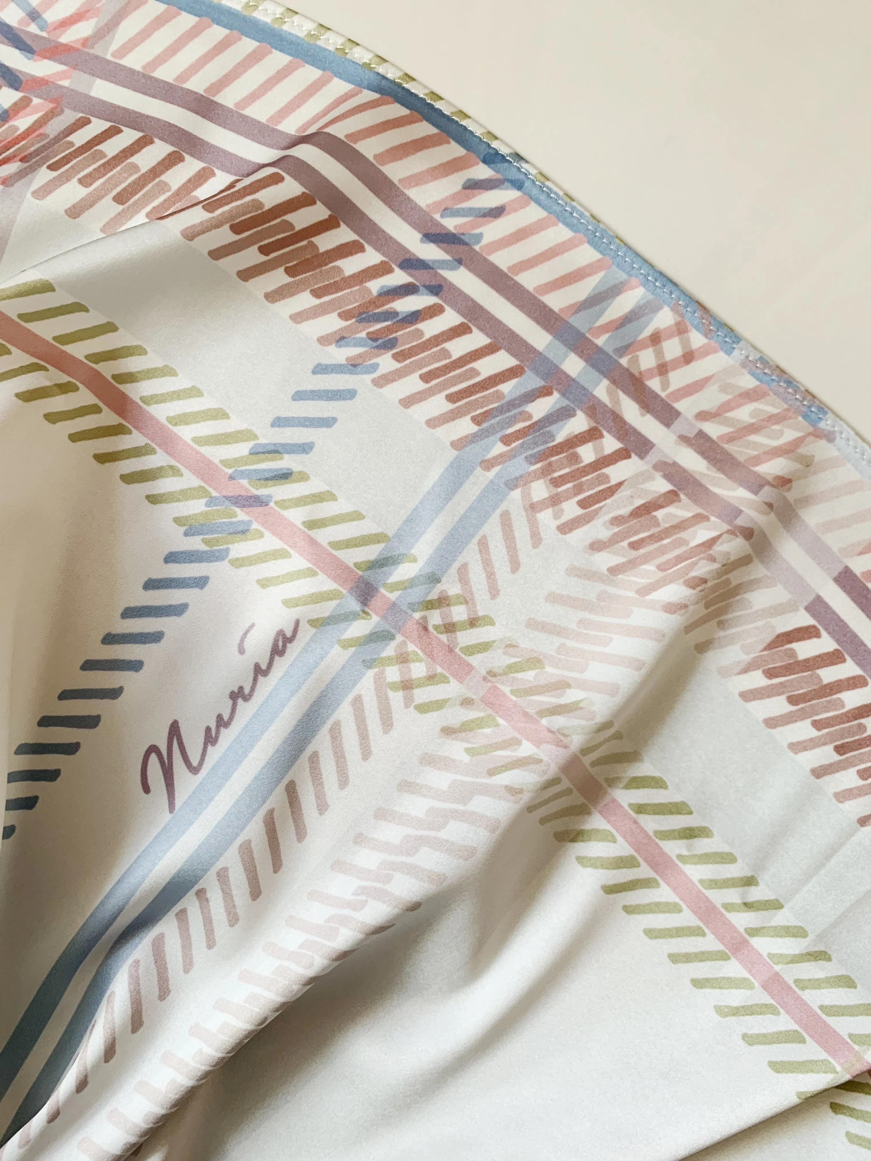 Mahsuri Square Scarf in Beige