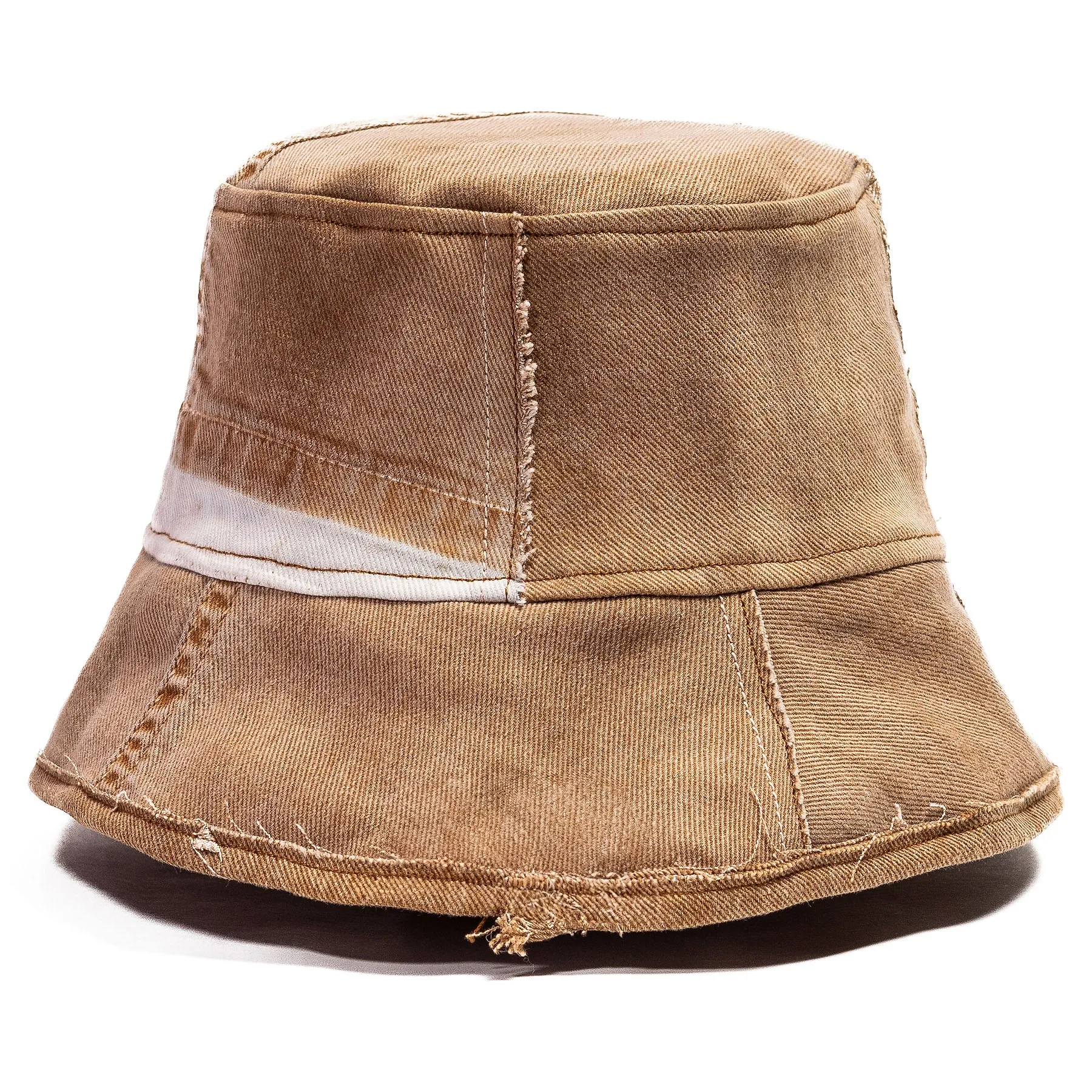 Mursaki Denim Raw Edge Bucket Hat - Clyde(Tobacco)