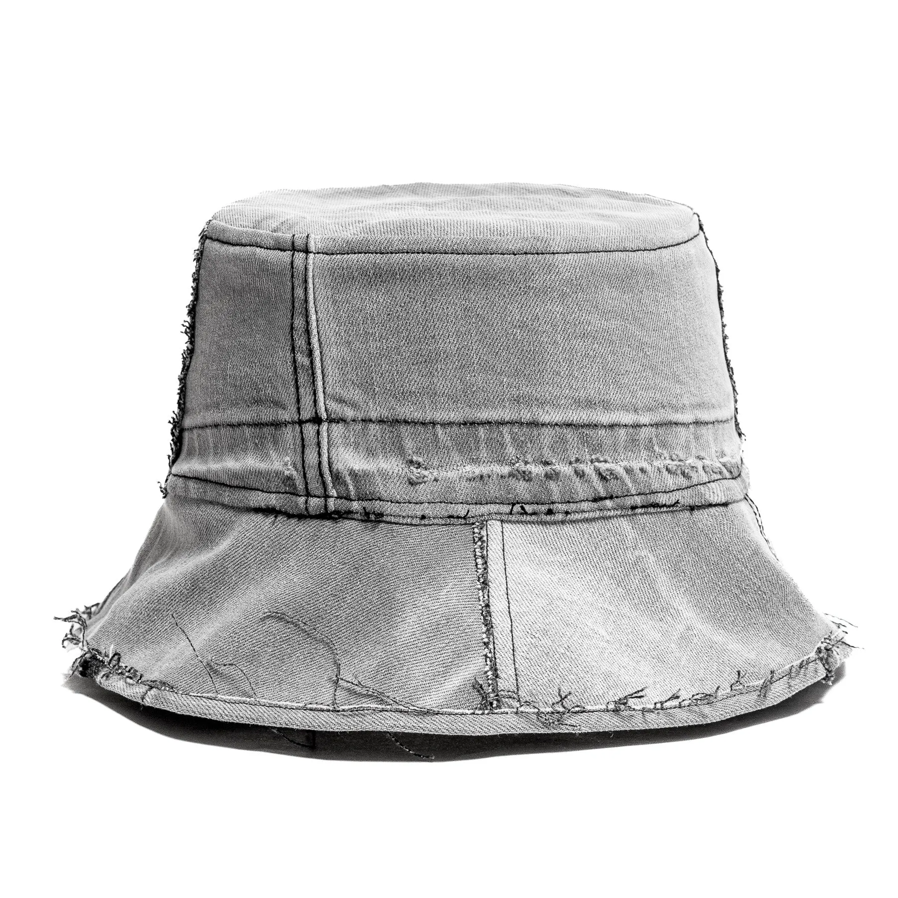 Mursaki Denim Raw Edge Bucket Hat - Diego