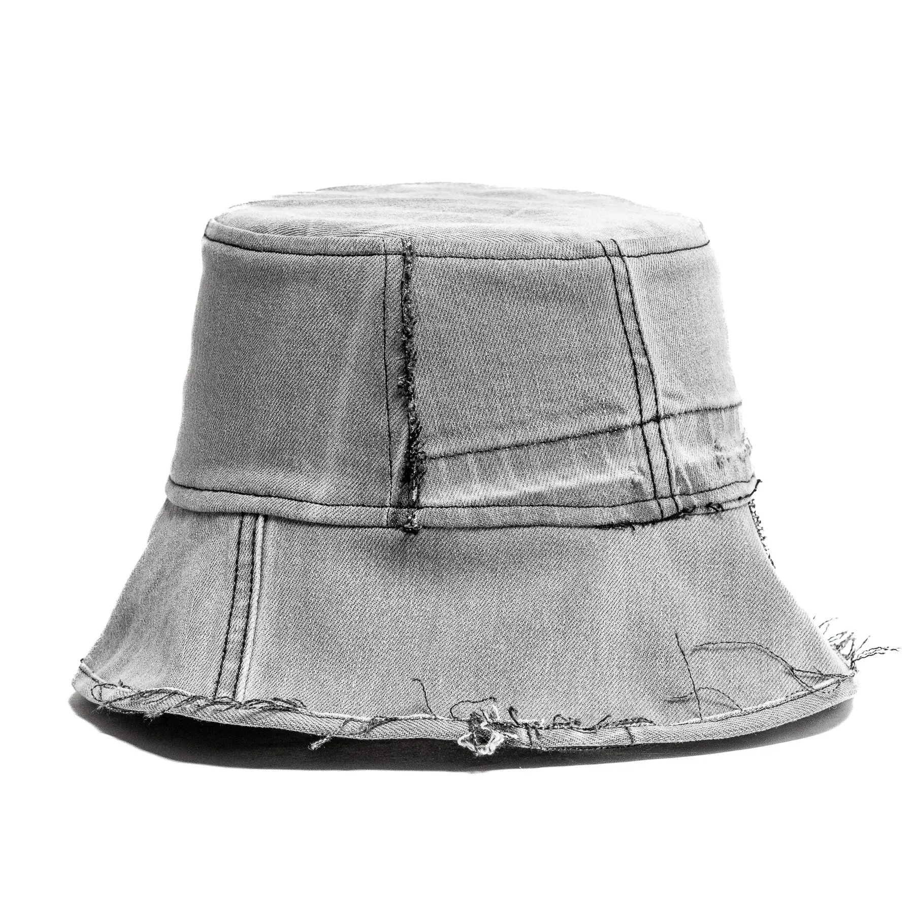 Mursaki Denim Raw Edge Bucket Hat - Diego