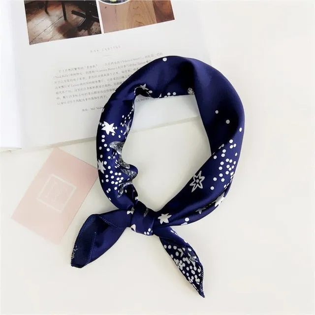 Square Scarf Hair Tie Band For Business Party Women