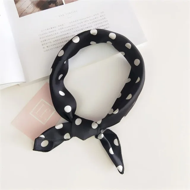 Square Scarf Hair Tie Band For Business Party Women