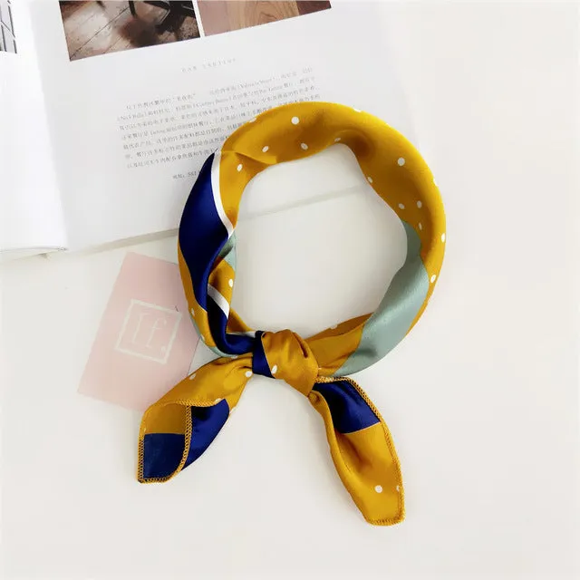 Square Scarf Hair Tie Band For Business Party Women