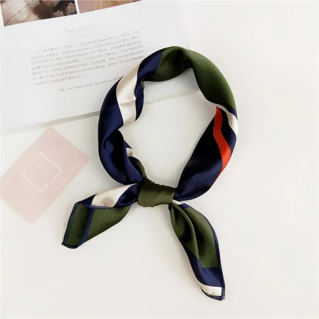 Square Scarf Hair Tie Band For Business Party Women