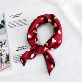Square Scarf Hair Tie Band For Business Party Women