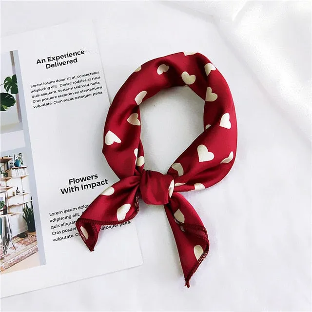 Square Scarf Hair Tie Band For Business Party Women