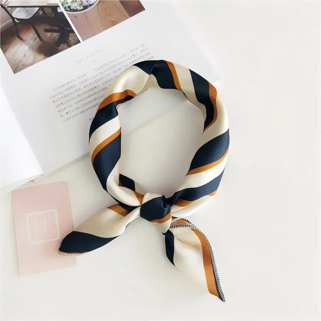 Square Scarf Hair Tie Band For Business Party Women