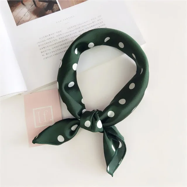 Square Scarf Hair Tie Band For Business Party Women