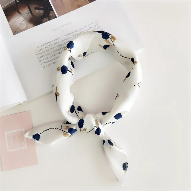 Square Scarf Hair Tie Band For Business Party Women