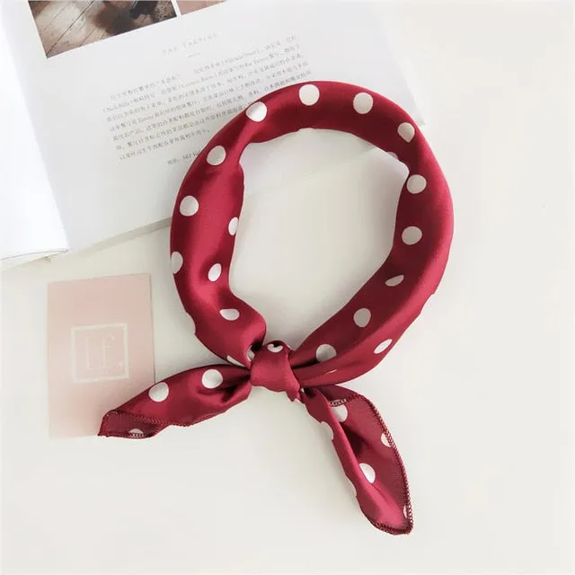 Square Scarf Hair Tie Band For Business Party Women