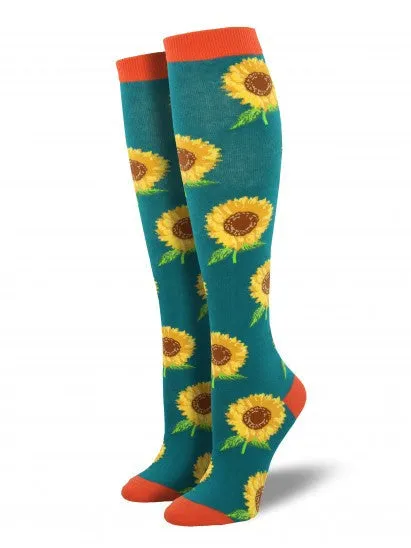 Sunflower Knee High Socks (Women's)