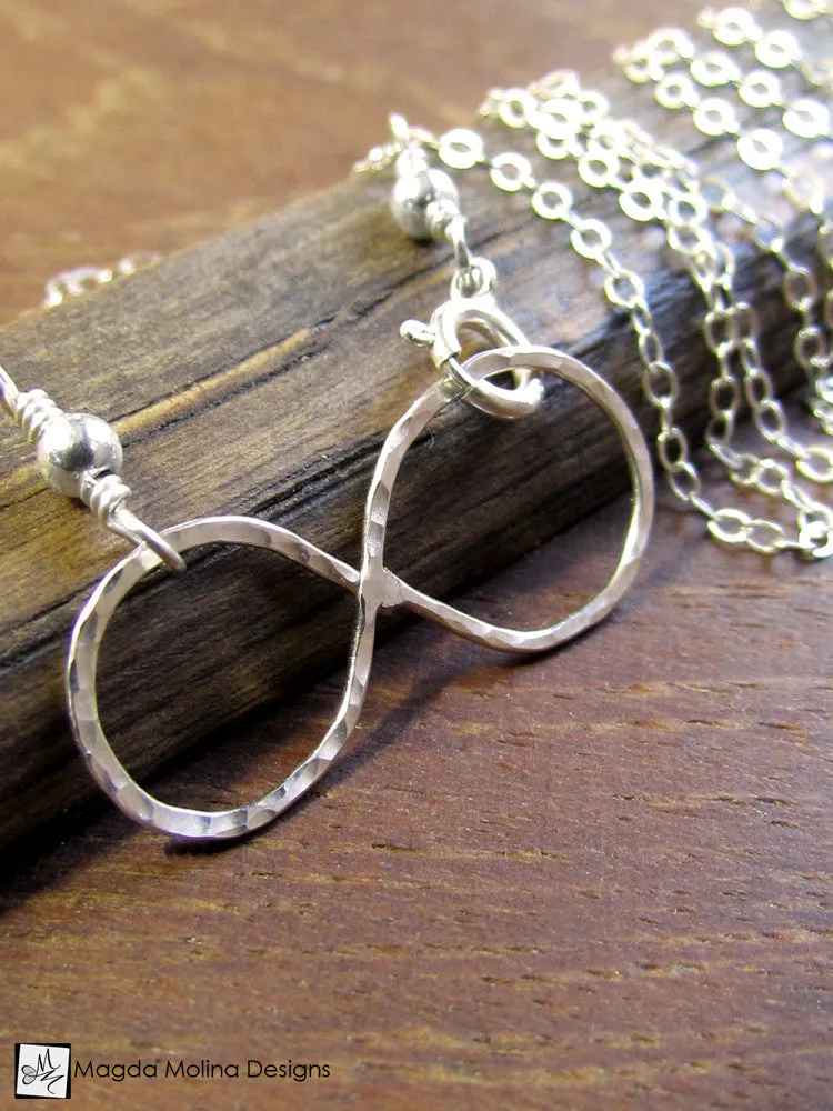 The Hammered Silver Infinity Bracelet