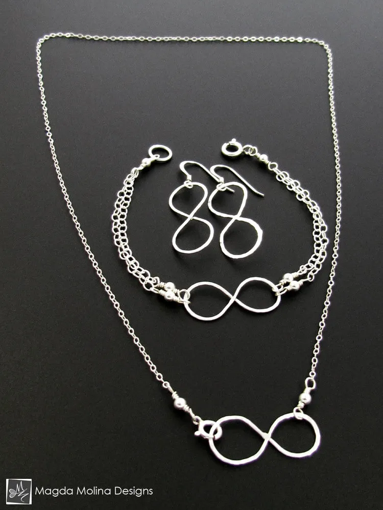 The Hammered Silver Infinity Bracelet