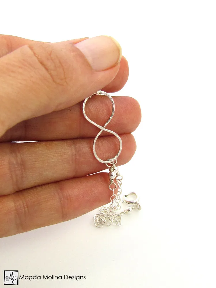 The Hammered Silver Infinity Bracelet