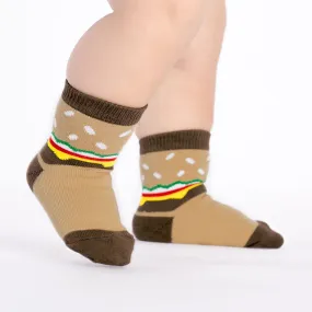 Toddler Cheeseburger Non-Skid Socks (Kids)