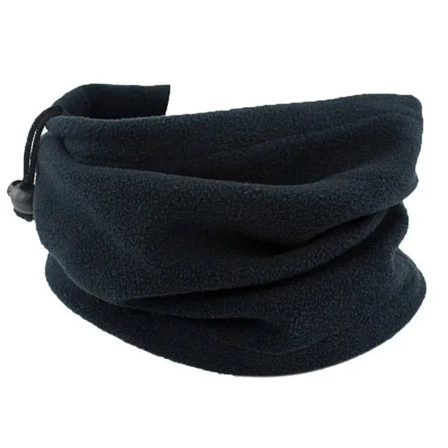 Unisex Solid Cashmere Plush Warm Winter Ring Scarf Women Men Knitted Full Face Mask Snood Neck Scarves Bufanda Thick Muffler New